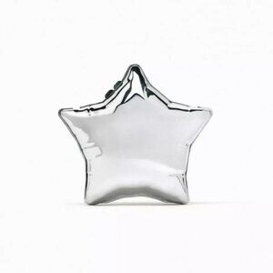 ZARA METALLIC SILVER BALLOON STAR SHAPED BOX CLUTCH